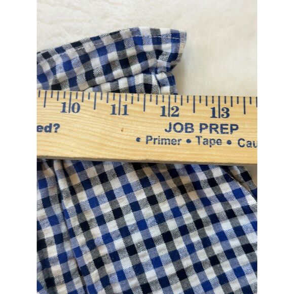 Misa Los Angeles Lynn Shorts Womens XS Blue Multi Check Ruffle Bow Elastic Waist - Picture 8 of 14